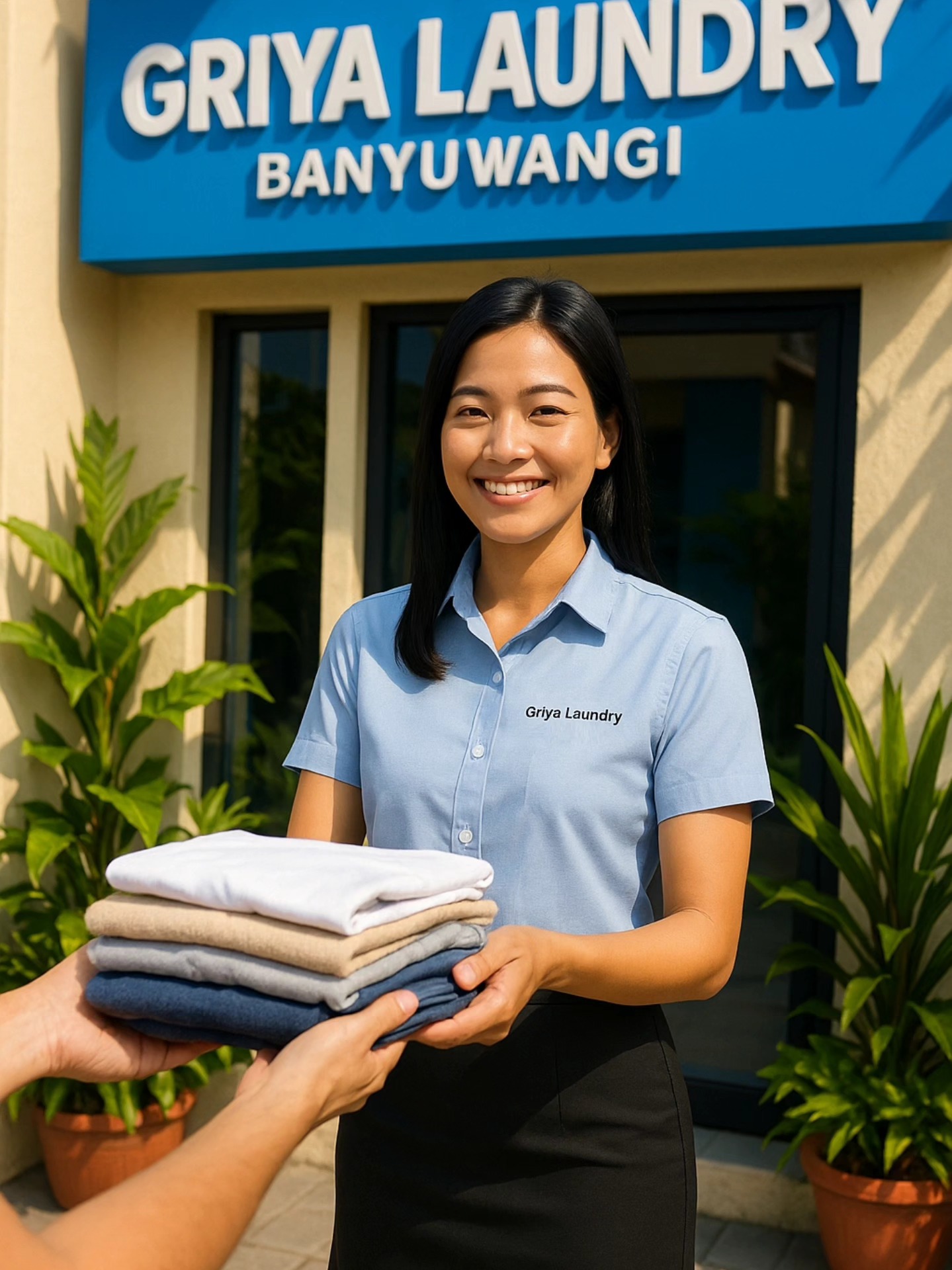 Hasil laundry bersih dan siap pakai